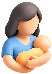 Mother holding a baby